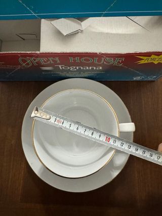 Set 2 Tazze e Piattini Tognana Porcellana