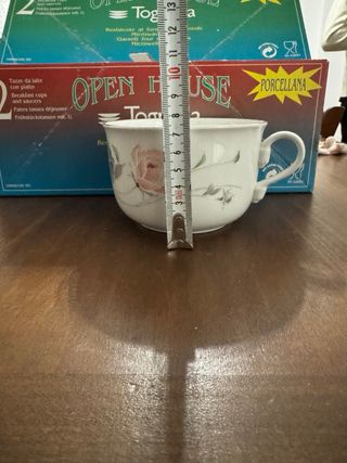 Set 2 Tazze e Piattini Tognana Porcellana