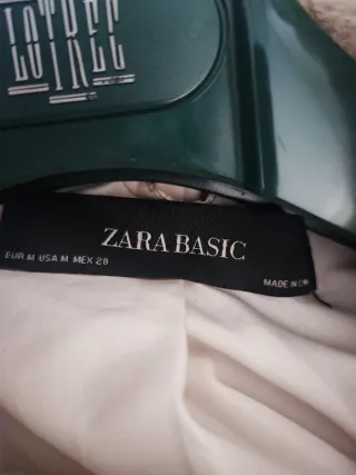 Abrigo pelo Zara beige