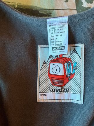 Peto mono esquí Wed'ze Decathlon. 3-4 años