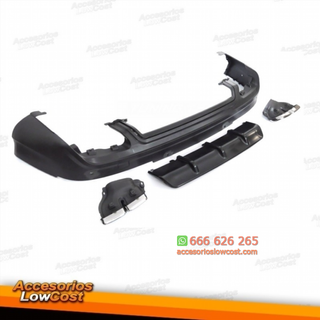DIFUSOR DOBLE SALIDA PDC NEGRO  look RS para AUDI