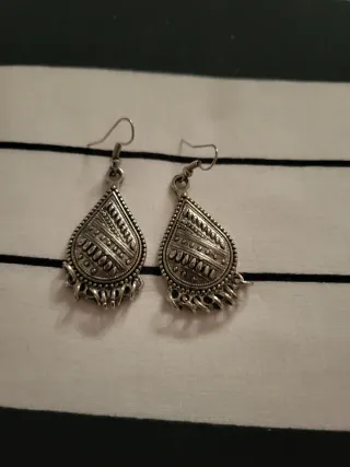 Pendientes plata estilo étnico