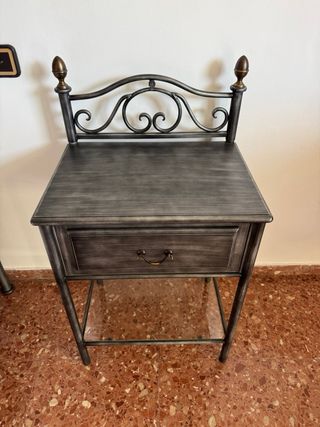 Cama Dosel Forja + Mesitas Noche