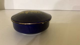 Cofanetto Limoges Blu con inserti dorati