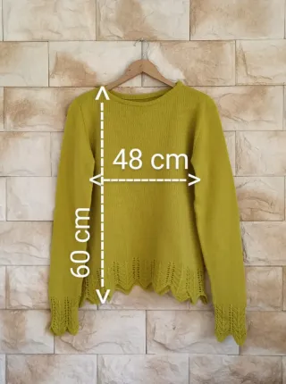 Jersey Mohair Crochet Vintage nuevo Talla S