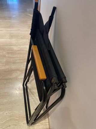 Silla plegable negra