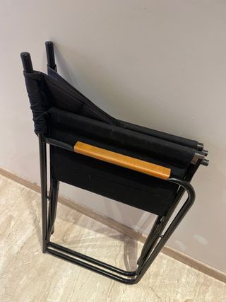 Silla plegable negra