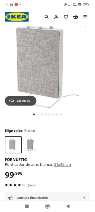 Purificador de aire Ikea