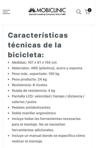 Bicicleta Elíptica MOBICLINIC