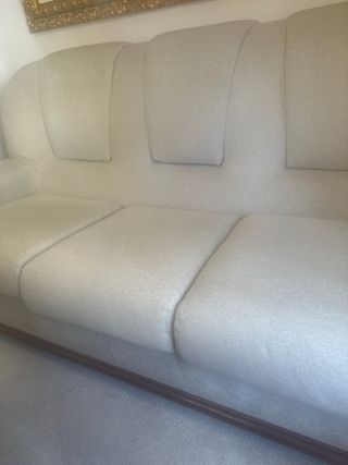 Sofá 3 plazas beige tela