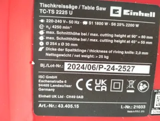 Sierra de mesa Einhell con patas NUEVA