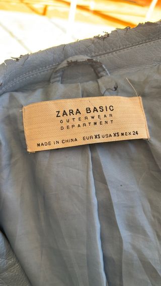 GRATIS Chaqueta Zara Cuero Azul Talla XS