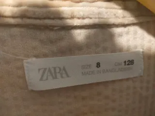 Camicia velluto Zara bambina 8 anni