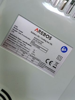 Arebos Nevera termoeléctrica 25L Gris
