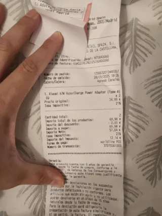 Cargador Xiaomi 67W HyperCharge Type-A