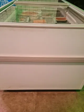 Arcón congelador con cubetas de 2 metros largo