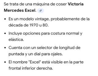 Máquina de coser Excel - No probada