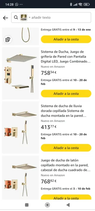 Ducha Empotrable dirado Cepillado