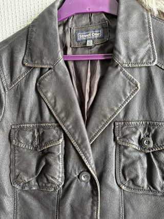 Chaqueta Ecopiel - Patchwork Bufanda Marrón oscuro