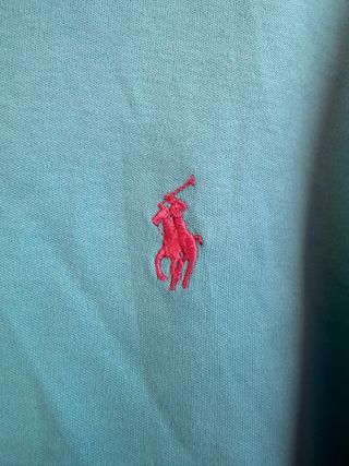 RALPH LAUREN poll turquesa manga corta talla XL