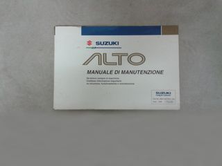 Libretto Uso e Manutenzione Suzuki Alto