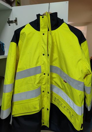 Chaqueta ignífuga bombero trabajo alta visibilidad
