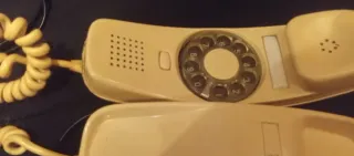 Teléfono Fijo Vintage Años 80 Beige