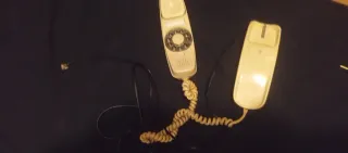 Teléfono Fijo Vintage Años 80 Beige