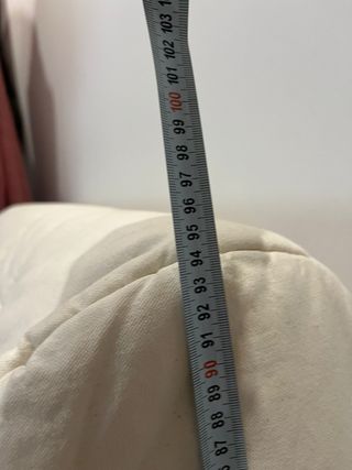 Sofá cama beige con somier de lamas