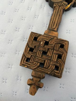 Croce Etiope Copta Legno Intagliato