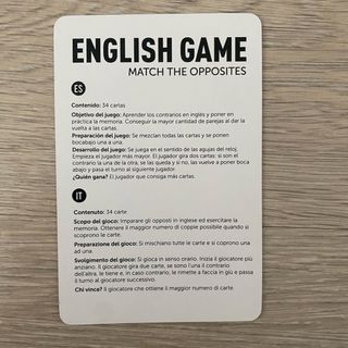 Juego de cartas EUREKAKIDS Inglés