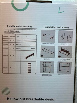 Mensola per microonde bianco o nero