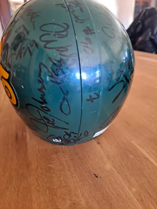 Casco Barcelona Dragons 90 Firmado.Coleccionista