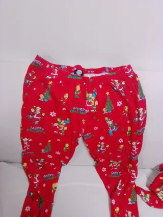 Pigiama Natale Simpsons Rosso Taglia M