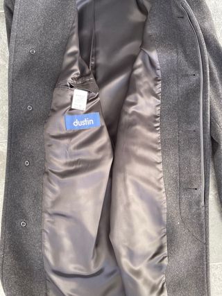 Abrigo de paño vintage caballero gris marengo