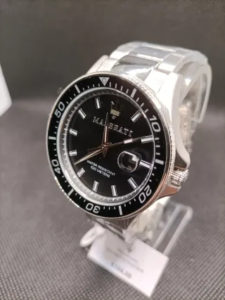 Reloj Maserati Negro y Plateado Precintado