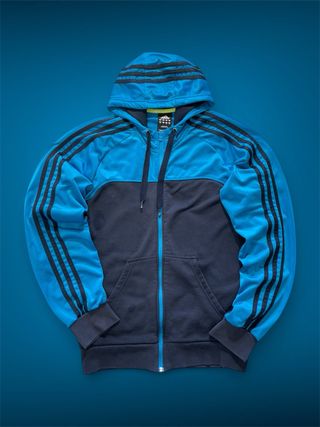 Sudadera Adidas Azul y Negra con Capucha