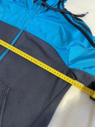 Sudadera Adidas Azul y Negra con Capucha