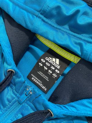 Sudadera Adidas Azul y Negra con Capucha