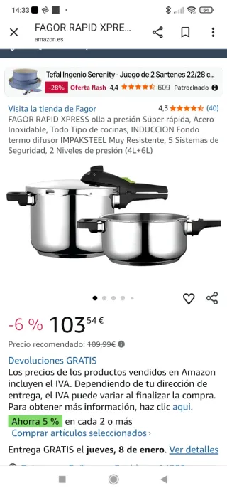 Olla Rápida Fagor rapid