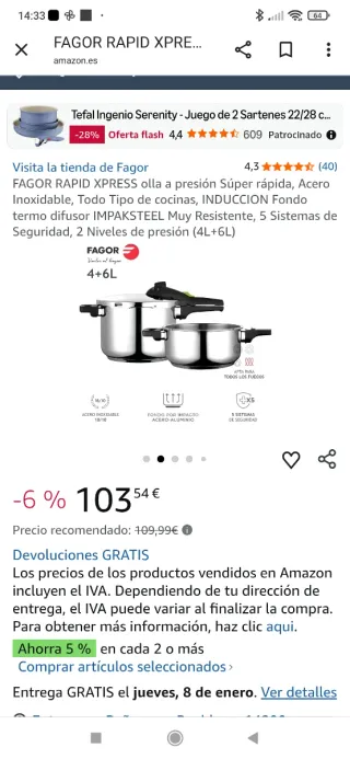 Olla Rápida Fagor rapid