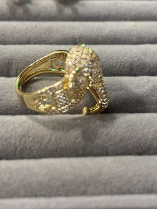 Anillo Elefante Oro 14K Talla 7
