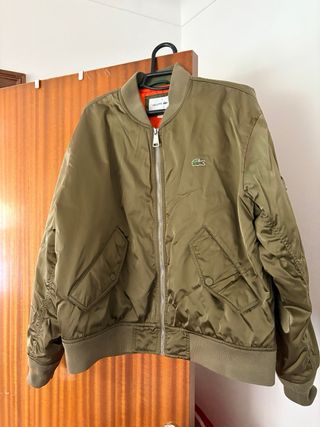 Chaqueta Bomber Lacoste Verde Talla M