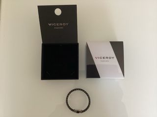 Pulsera Viceroy Hombre Negra y Plateada