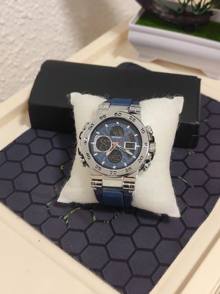 Reloj Sanda Hombre Azul y Plateado
