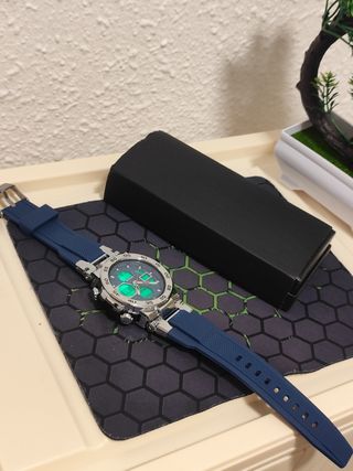 Reloj Sanda Hombre Azul y Plateado