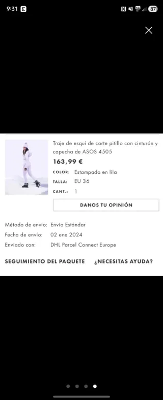 Mono mujer de esquí ASOS