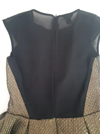 Vestido Suiteblanco Negro y Dorado