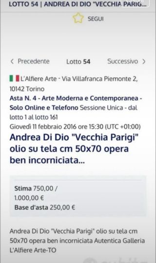 Quadro olio su tela 120x50