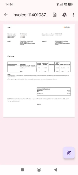 Botas de fútbol Nike mujer número 40